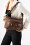 Y.Suni Leather Women's Messenger Bag Multi-Pocket 30*20 cm Vegan Leather Crossbody Shoulder Bag