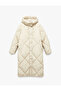 Hooded Zippered Long Sleeve Water Repellent Extra Long Quilted O Oversized Puffer Anorak Coat - 3