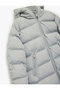 Long Sleeve Zippered Oversized Hooded Long Puffer Coat - 3