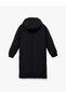 Removable Hooded Long Sleeve Zippered Anorak Water Repellent O Oversized Long Coat - 5