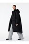 Removable Hooded Long Sleeve Zippered Anorak Water Repellent O Oversized Long Coat - 2