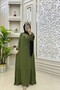 Esi̇n Dress 1. Class Imported Aerobin Fabric Women's Khaki Collar Ruffle Detailed Hijab Stylish Dress