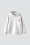I Love You Baby Printed Oversized Unisex White Hoodie - 2