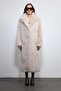 Stone Faux Fur Long Coat - 2