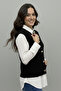 Pocketed Knitwear Vest N495 Black - 3