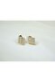 Kp062 Five Rows of Shiny Gold Earrings