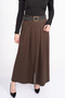 Women's Winter Brown Emy Slit Skirt Stylish Daily Comfortable 6830 - 3