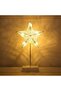 Table Lamp, Battery Powered Star Shape LED Decorative Night Light - White