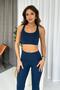 Sports Model Diver Fabric Women's Crop - Navy Blue - 3