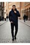 Unisex Cotton Soft Textured Inside Fleece-Lined K Hooded Sweatshirt