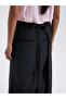 Anthracite Minimalist Long Skirt - 4