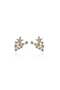 Jewelled Star Earrings - Gold - 2