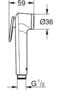 Handheld Trigger Bidet Sprayer Set, Tempesta-F Collection (Silver) - 2