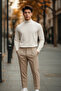 Men's Winter Basic High Neck 3-Piece Knit Sweater - 3