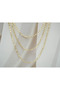 Kol129 Gold 3-Piece Ball Chain Necklace Set - 2