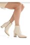 Comfortable Casual Leather Heeled Shoes with Zipper - 2