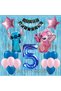Lilo Stitch Balloon and Angel 5Th Birthday Party Set Navy Blue Number and Decorative Curtain Balloon Set