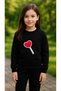 Children's Team Sweatshirt Sweet Heart Printed Girls Boys Crew Neck3 4-5-6-7-8-9-10-11-12Years