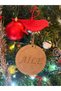 New Year's Pine Tree Ornament Set of 5 Felt Ornaments and 6 Wooden Pine Tree Ornaments Made of Felt and Wood. - 3