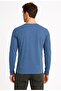Men's Blue Melange Long Sleeve Single Jersey T-Shirt-D2275 - 3