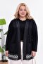 Plus Size Skirted Lace Detailed Cardigan - 4