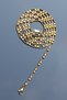 Steel Italian Cube Rectangle Chain Necklace 3 mm Gold Color |   Non-Tarnishing, Unisex, 2-Year Warranty - 2