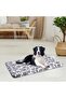 Dog Crate Pad Bed Mat Reversible (Warm & Cool) Grey Stone Pattern - 7