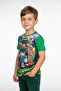Boy's Crew Neck Relax Fit Cotton Game Character Printed Short Sleeve T-Shirt - 2