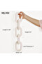 OneDcor Premium Hand Carved Wooden Chain | Pine 5 Link Chain Decor White - 2