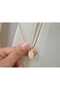 Kol079 Soft Oval Gold Necklace - 40 cm + 5 cm Extension