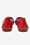 Women's Pointed Toe Buckle Ballerina Shoes Real Leather Zy 4052 Red - 6