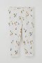 Girl's Tights Set Colorful Floral Patterned Ruffled 2-6 Years Old, Ecru - 7