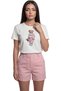 ''Pink Jumpsuit Bear'' Stylish Teddy Bear Printed 100% Cotton Relaxed Fit Premium Women's T-Shirt - 6