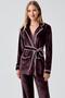 Long Sleeve Kimono Velvet Stretchy Viscose Pajama Set 18216 - 3