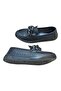 New Model Flat Black Chain Bow Perforated Sports Ballerina Shoes - 4