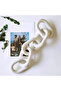 OneDcor Premium Hand Carved Wooden Chain | Pine 5 Link Chain Decor White - 5