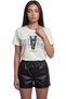''The Black'' Written Printed 100% Cotton Relaxed Fit Premium Women's T-Shirt - 6