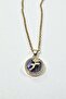 Engraved Antique Rose Pattern Artistic Necklace – Vintage Design Gold Plated Special Gift Jewelry - 2