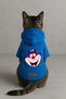 Printed Inside Fleece Dog and Cat Clothing & Dress - Blue Color K Hooded Hoodie B6210 - 3
