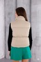 Women's Beige Vest Winter Padded New Season - 3