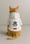 Printed Dog and Cat Clothing & Dress with Fleece Inside - White Color K Hooded Hoodie B3Afb - 3