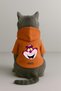 Printed Inside Fleece Dog and Cat Clothing & Dress - Orange Color K Hooded Hoodie B6210 - 3