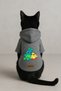 Printed Dog and Cat Clothing & Dress with Fleece Inside - Gray Color K Hooded Hoodie B1Cdb - 3
