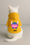 Printed Dog and Cat Clothing & Dress with Fleece Inside - Yellow Color K Hooded Hoodie B1C8D - 3