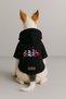 Printed Inside Fleece Dog and Cat Clothing & Dress - Black Color K Hooded Hoodie B1E8C - 2