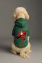 Printed Dog and Cat Clothing & Dress with Fleece Inside - Green Color K Hooded Hoodie B61Ce