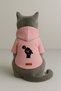 Printed Dog and Cat Outfit & Dress with Fleece Inside - Pink Color K Hooded Hoodie Bf2F0 - 3