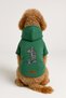 Printed Dog and Cat Clothing & Dress with Fleece Inside - Green Color K Hooded Hoodie Bd84B - 2