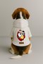 Printed Dog and Cat Clothing & Dress with Fleece Inside - White Color K Hooded Hoodie B36Df