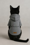 Printed Dog and Cat Clothing & Dress with Fleece Inside - Grey Color K Hooded Hoodie B8B9A - 3